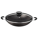 Wok Tramontina Paris Em Alumínio Com Revestimento Interno E Externo Em Antiaderente Starflon Max Chumbo Com Tampa De Vidro 36 Cm 6,0 L