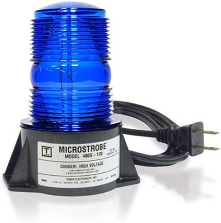 480S-120 MicroStrobe Single Flash Surface Mount Blue Strobelight 120VAC
