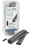 Flexipoint - 15mm (9/16 inch) Flexible Inserts Refill Pack - Compatible with Dual Drive Point Driver (Pack of 750)
