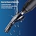 GERY Nose Hair Trimmer for Men & Women, 2 in 1 Eyebrow Trimmer with Dual Replaceable Heads, Nasal Hair Cutter, Painless Multifunctional Clipper, Facial Cleansing & Skin Care Kit, USB Rechargeable