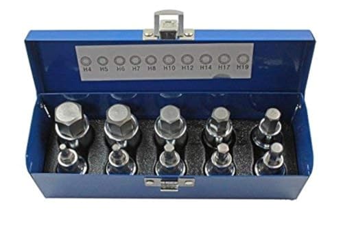 US Pro Profesional 10 piezas 1/2 Drive Hex Bit Socket Set B1695