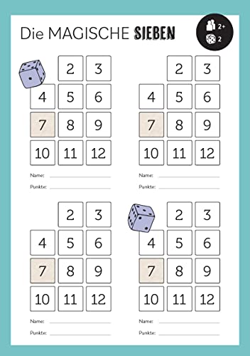 Würfelspiele | Spielspaß für Groß und Klein: Nachhaltiger Spieleblock auf Recyclingpapier mit über 300 Vorlagen für die ganze Familie | Würfel-Spielblock für Spieleabende (pen2nature books)