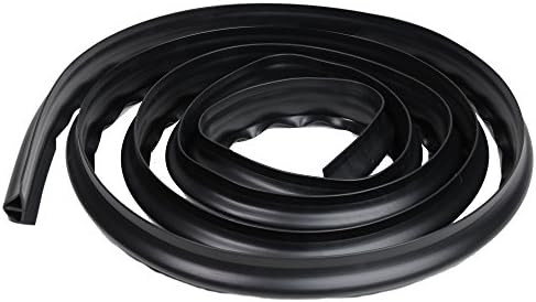 EasyFlex Plastic P-Profile Dock Edging Rub Rail for Boat Docks, 25-Feet, Black (5000B-25C)