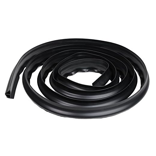 EasyFlex Plastic P-Profile Dock Edging Rub Rail for Boat Docks, 25-Feet, Black (5000B-25C)