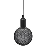 Matière : Polyester Paris Prix Lampe Suspension à Led Boule 24cm Noir