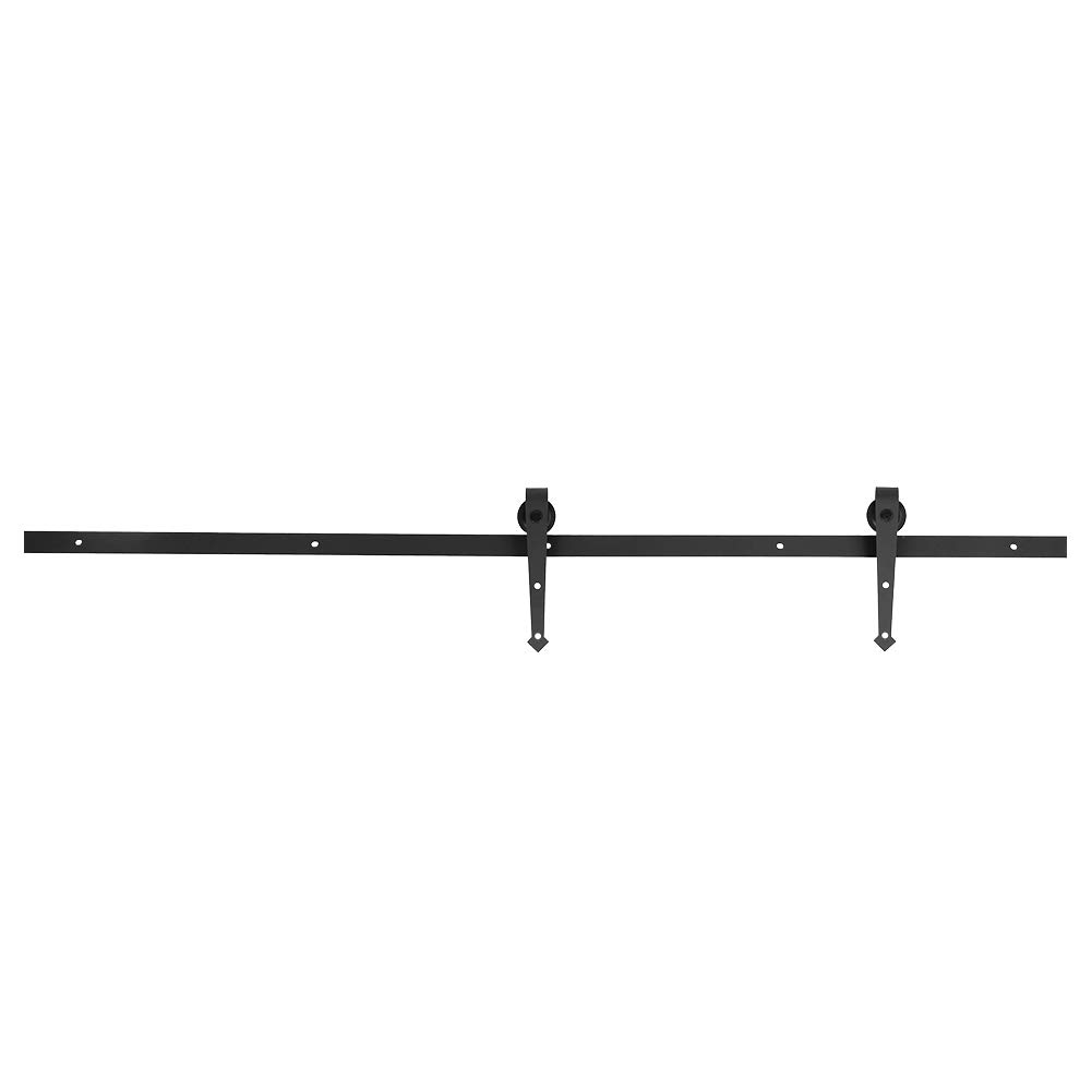 Kit de Rail Coulissant, 183 cm, Système de Roulettes pour Porte d'Armoire avec Installation Facile, Mouvement Silencieux