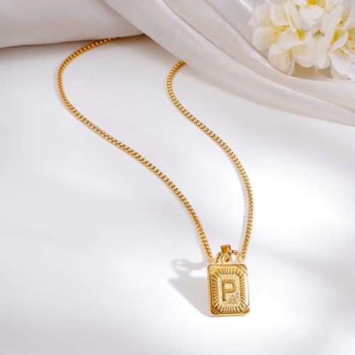 Image of Rubans Demi Fine Stainless Steel Alphabet Pendant CZ Gift for Women & Girls