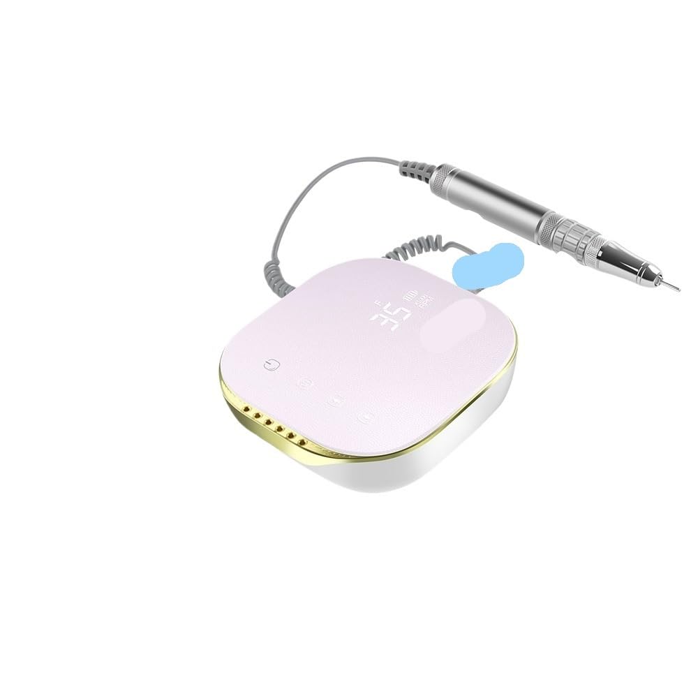 Trapano Elettrico Per Unghie, 35000 Giri/min, Macchina Per Manicure Professionale, Attrezzatura Per Salone Di Casa Per Formazione E Utilizzo(Pink)