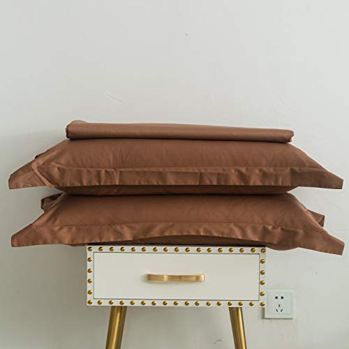 Susybao Brown Queen Duvet Cover 100% Cotton Chocolate Brown Duvet Cover Set 3 Pieces 1 Coffee Brown Duvet Cover With Zipper Closure Ties 2 Pillow Shams Luxury Soft Solid Brown Bedding Set Breathable #TOP6