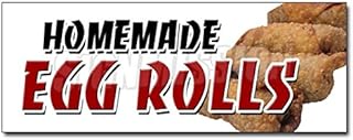 24" Homemade Egg Rolls Decal Sticker Spring Chinese Freshly Ground Pork Fried