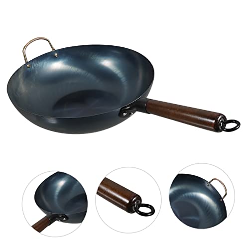 Wok de Hierro con Mango de Madera 12 Pulgadas miniatura 3