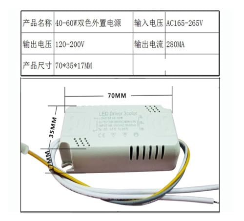 Pilote LED variable bicolore transformateur segmenté 36-60W pour de - 2