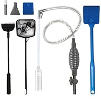 Aquarium Reinigungsset mit 3 Aufsätzen und Reinigungszubehör, 1,7m Aquarium Wasserwechsel mit Schlauchventil Handpumpe Wasserwechsel Set für Reinigen