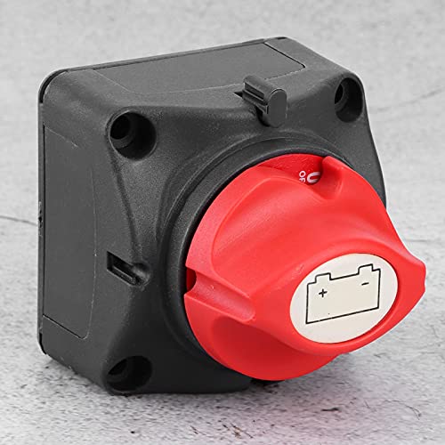 Akozon RV Interrupteur de déconnexion de batterie 12 V 600 A Interrupteur de déconnexion de batterie Disjoncteur principal Interrupteur à deux étages pour RV Yacht pour disjoncteur Batteries Disjoncte