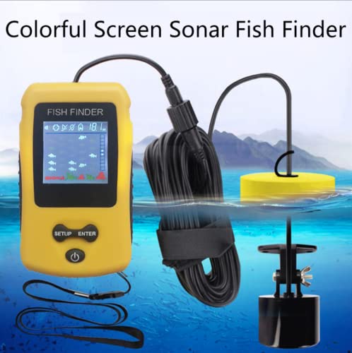 Image of Fishing Tools Depth Read 1M Colorful Screen Fishfinder Handheld Sounder Portable LCD Sonar Fish Finder