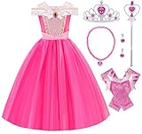 Cette robe de princesse rose vient avec une série d'accessoires complémentaires. Vous n'avez rien à acheter en plus, ce qui vous fait gagner du temps et vous épargne des efforts.