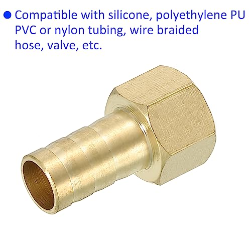 Manguera recta de latón G1/4 hembra con púa de 6mm para fluidos 6