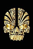 tribal skull designs  Golden Tribal Skull Writing Book: 150 page blank lined 6\