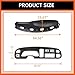 ECOTRIC Bezel Cover Instrument W/Vent & Dashboard Overlay Cover Kit Compatible with 1998-2002 Dodge Ram 1500 2500 3500 Bezel & Dash Board Cover Replacement Black