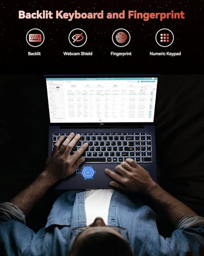 Image of NIMO 15.6 inch IPS FHD-Gaming-Laptop, AMD Ryzen 7 6850U (8C /16T, up to 4.9GHz Beat R9 6900HX) 32GB RAM 1TB SSD Radeon 780M Graphics Backlit Keyboard, Fingerprint