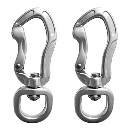 Conjunto Flameer de 2 chaveiros giratórios de mosquetão para pendurar conecte o gancho ao ar livre p