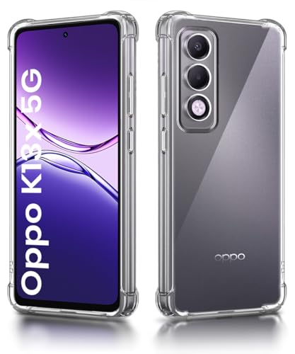 Image of WOW IMAGINE Clear Back Cover Case for Oppo K13x 5G | Shockproof Soft TPU Case | Cushioned Edges for Ultimate Protection Back Cover Case - Transparent