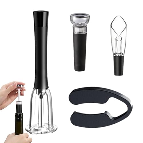 Juego De Abridor De Vino - Abridor De Vino Con Bomba De Aire | Accesorios Para Vino, Tapones Para Botellas Diseño De Bomba De Vino, Accesorios Para Abridor De Vino, Juego De Abridor De Sacacorchos