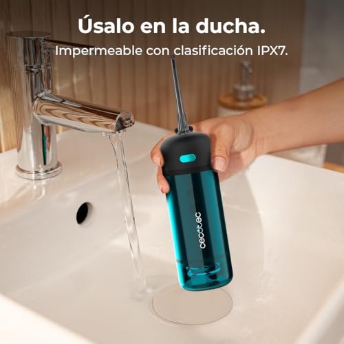 Cecotec Irrigador Bucal de Viaje Compacto y Ligero ToothCare Jet Clean Splash. Irrigador Dental con 3 Modos, 8 Intensidades, Capacidad 150ml, IPX7, Incluye 3 Boquillas Intercambiables - imagen 6