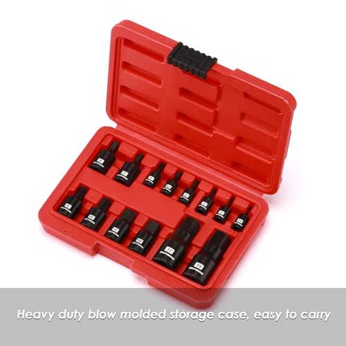 Image of MIXPOWER 14-Piece Dr. Bit Socket Set, 2.5mm to 19mm, 1 /4 inch, 3 /8 inch and 1 /2 inch Drive, Cr-Mo Impact Grade, Metric, Hex Bit Socket