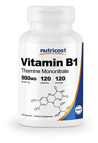 Nutricost Vitamin B1 (Thiamine) 500mg, 120 Capsules