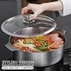 WAGENSTEIGER 4.18Quarts Stainless Steel Sauté pan Casserole Pot with Tempered Glass Lid, 3-Ply Construction with Aluminum Core, Stylish Design, Brushed Finish, Minimalist Design #2