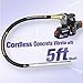VISHIGH Cordless Concete Vibarating Tool 5Ah 21V, with 5ft Φ35mm Shaft, Portable Wireless Concrete Vibrator Motor for Home Garden Small Construction Pouring Work Stem Walls