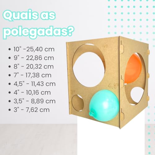 Medidor de Balão Com 8 Tamanhos Diferentes Em Mdf Para Festas e Ocasiões Especiais