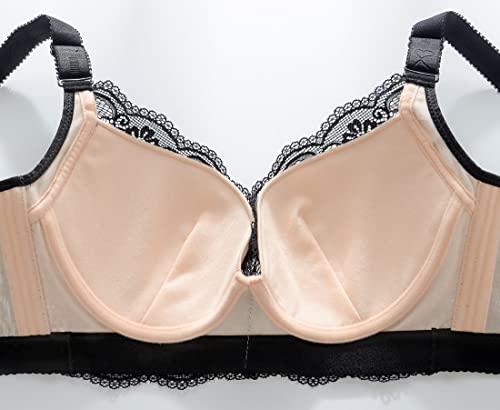 Add Cups Push Up Bra For Women Lace Underwire Plus Size Soft Comfort Everyday Bras Sheer-Black 36Dd #TOP4