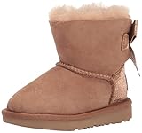 botas ugg lazos negras UGG Botas clásicas para niños pequeños, con diseño de lazo, talla 44