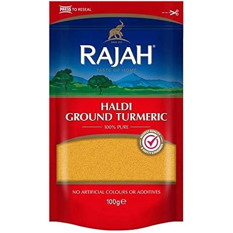 Rajah Spices Haldi Ground Turmeric | Holud | Haldi | Haldar | Haladi | (100g) Cover
