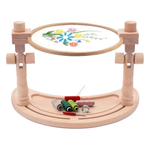 Support de broderie réglable anti douleur cervicale pour couture bois
