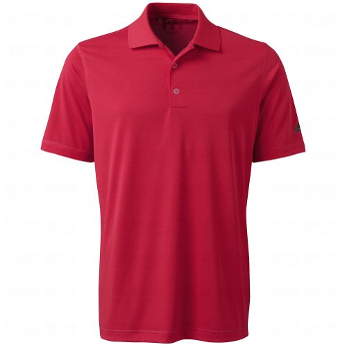 adidas Golf Men's Puremotion Solid Jersey Polo, University Red/Black, Medium