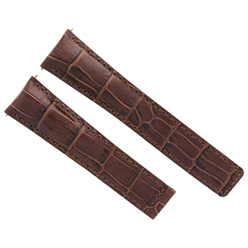 Ewatchparts 20Mm Leather Watch Band Strap Compatible With Tag Heuer Carrera Calibre 6 Deploy Clasp Brown #TOP24