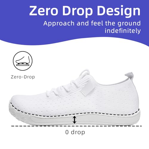 Image of DLWKIPV Mens Barefoot Shoes Wide Toe Box Zero Drop Non Slip Sports Running Walking Athletic Footwear Workout Trail Grounding Lightweight Outdoor Casual Fashion Sneakers