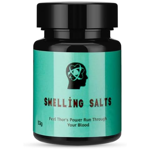 Smelling Salts, Powerful Ammonia Inhalant for Athletes in Powerlifting, Hockey, Football, Weight Lifting | Long Lasting Smelling Salt Cover
