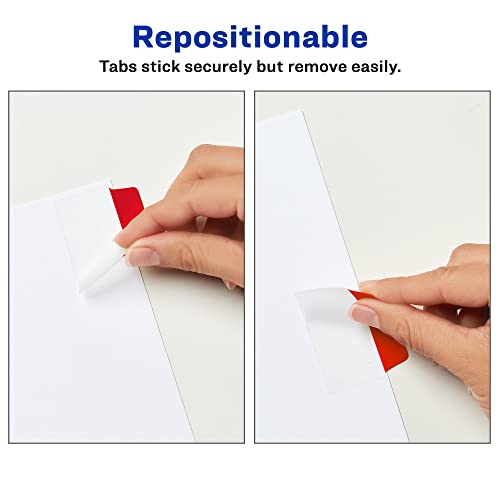 Image of Avery Multiuse Ultra Tabs, 2 inch x 1.5 inch, 2-Side Writable, Red /Blue /Green, 24 Repositionable Tabs (74754)