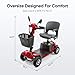 1inchome 4 Wheel Mobility Scooters, Upgrade Electric Power Mobile Scooter for Seniors Adult with Lights Collapsible and Compact Duty Travel w/Basket Extended Battery