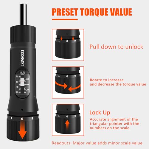 coobeast 13Pcs Preset Torque Screwdriver