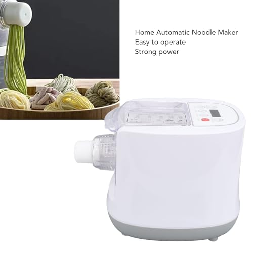 Asixxsix Electric Pasta Maker, Noodle Machine with 11 Pasta Shape Plates Automatic Noodle Maker for Home Kitchen, ABS Material, Sensor Switch, High Stability, Heat Dissipation (US Plug,