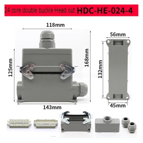 Conectores Rectangulares Heavy Duty 16A Impermeables miniatura 2