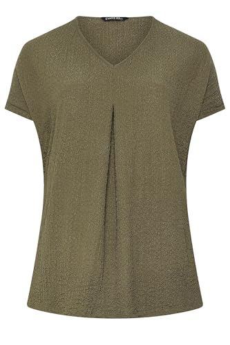 Image of EVANS Curve Green Plisse Pleat Top - Women's - Plus Size Curve