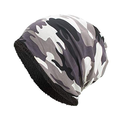 EROSPA® Czapka zimowa Beanie - męska damska czapka unisex - kamuflaż biały