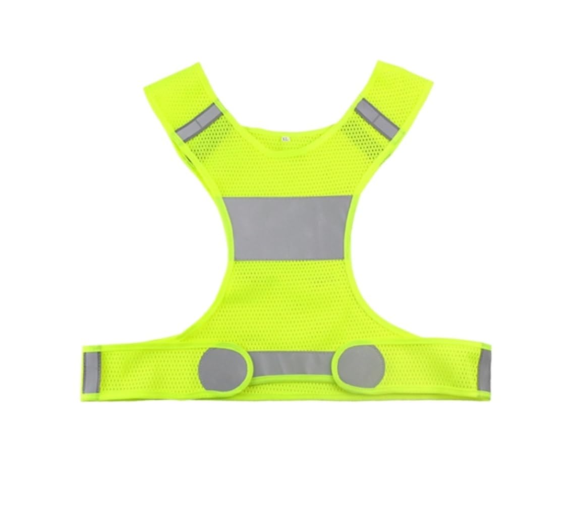 Chaleco Seguridad Chaleco Reflectante con Apertura Lateral For Correr Y Caminar por La Noche, Chaleco Deportivo Reflectante Reflectante Seguridad(Yellow,Large)