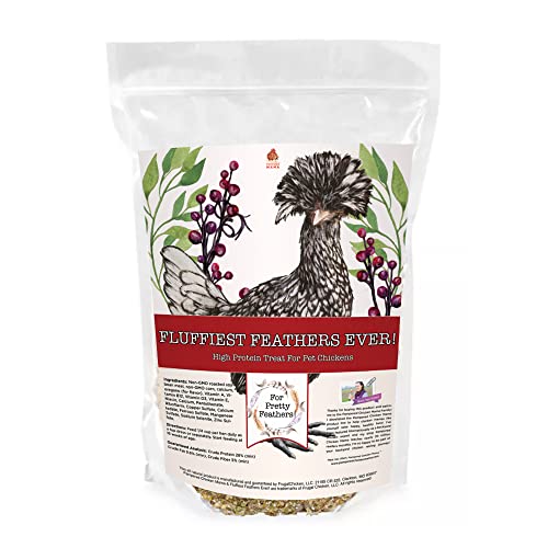 Pampered Chicken Mama Backyard Chicken Supplement Treat: Fluffiest Feathers Ever Backyard Chicken Feed and Supplies for Healthy Hens (6 Pound Economy Size)